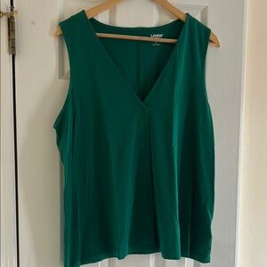 Lands' End Green Sleeveless Women's Top